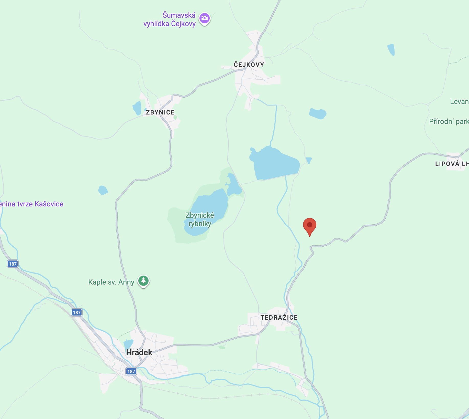 Poloha Glampingu Klid na mapě