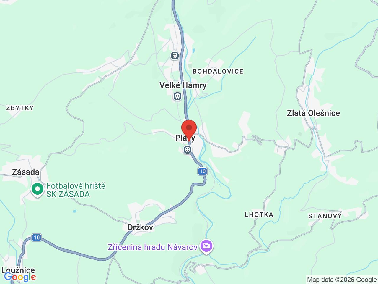 Mapa, Jizerské domky Modřínek